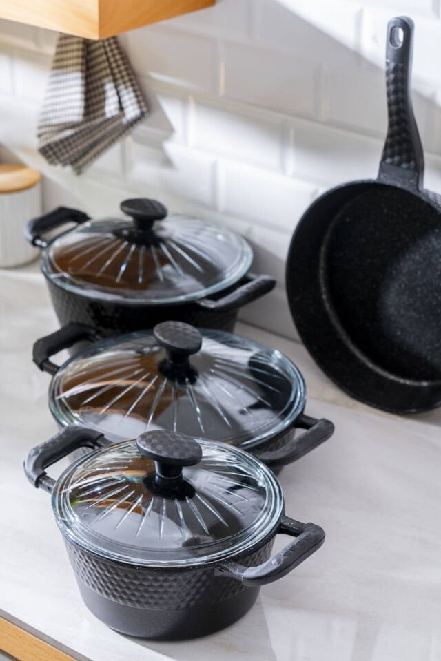 طقم أواني طهي ديامانتي مكون من 7 قطع