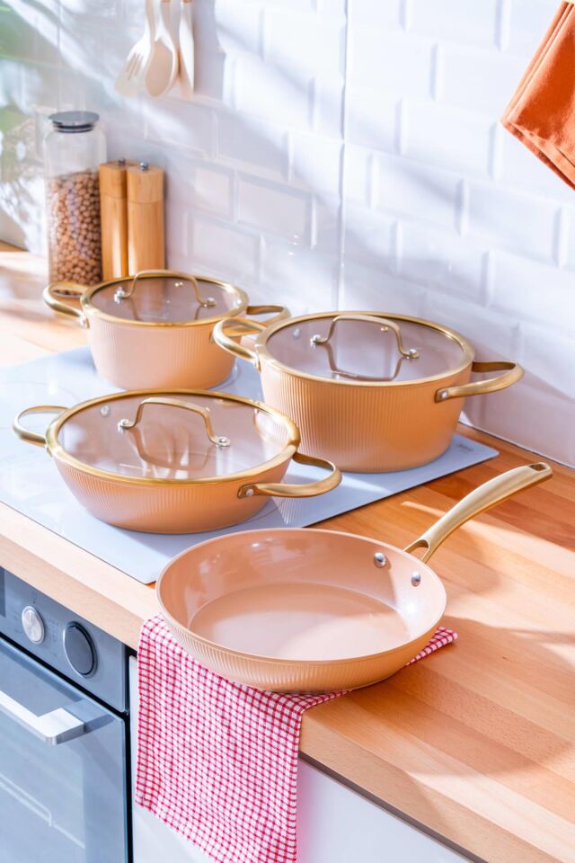 Ultimate Pro 7 Piece Cookware Set - Rose Gold