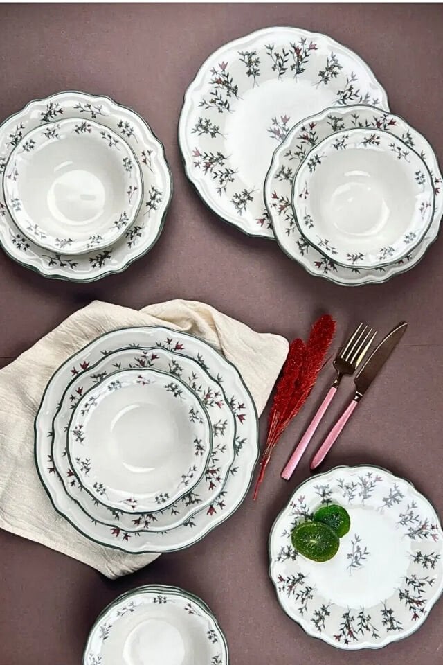 Terra 24 Parça 6 Kişilik Porselen Yemek Takımı