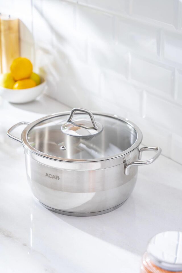 Karat Steel Deep Pot - 22 Cm