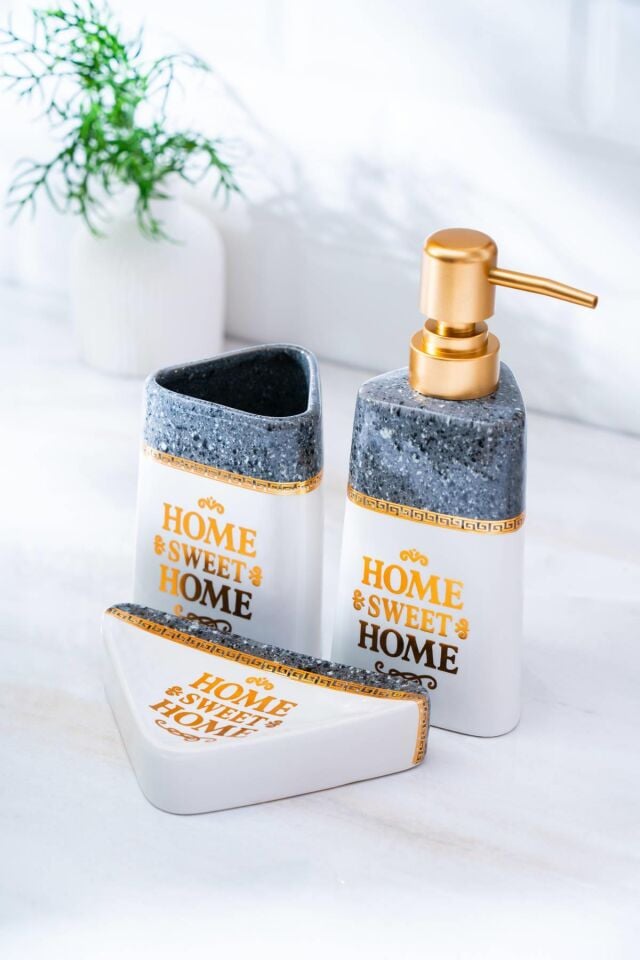 طقم حمام جاردين من 3 قطع - أنثراسايت