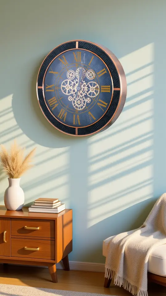 Aurum Bronz Çarklı Duvar Saati – 59 cm