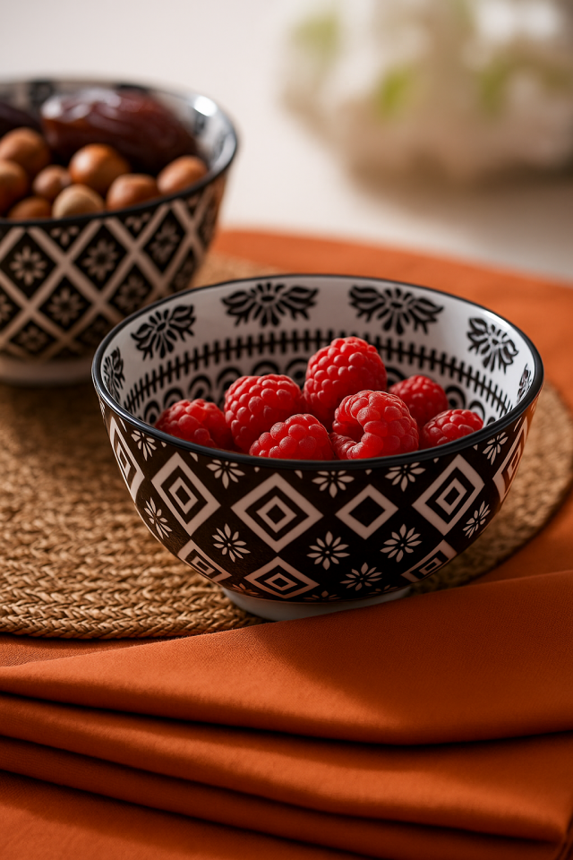 Willa Etnik Desenli Porselen Kase 10 cm