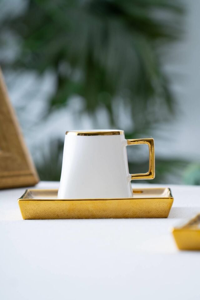 Nova 2 Kişilik Gold Kahve Fincanı Takımı - 90 ml