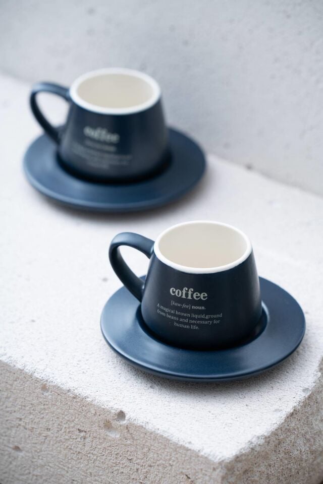 Blush 2 Kişilik Kahve Fincan Takımı - 90 ml Royal Blue