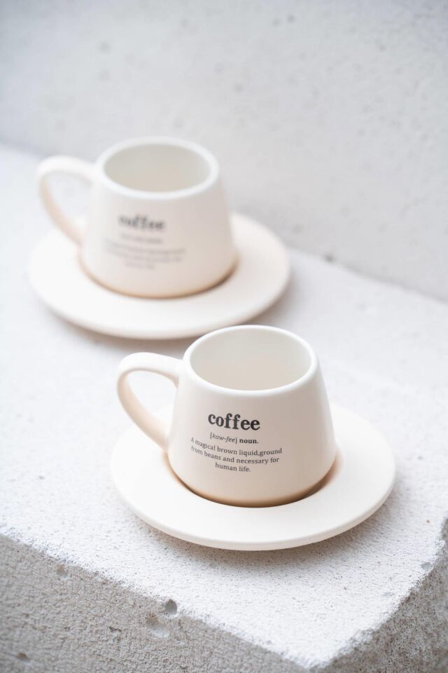 Blush 2 Kişilik Kahve Fincan Takımı - 90 ml Krem