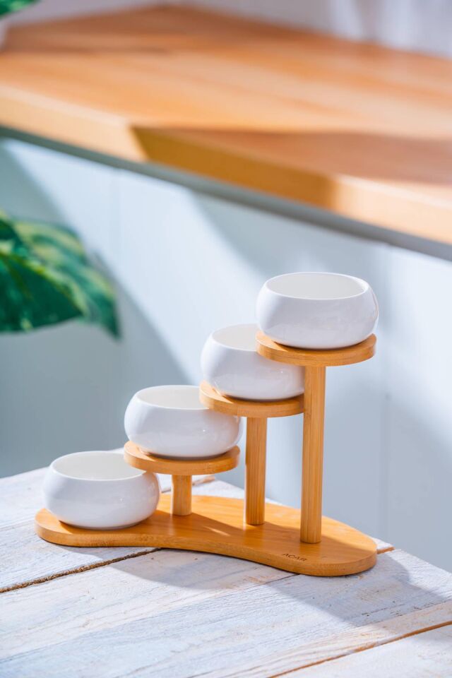 Pamira 4 lü Porselen Kase Seti - 8.5 cm