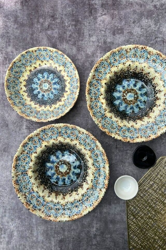 Rubi 2’li Porselen Makarna & Salata Tabağı – 27 cm | Kahverengi