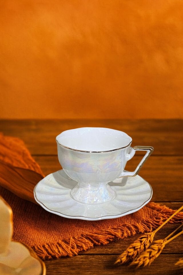 Elsa 6 Kişilik Sedef Kahve Fincanı Takımı