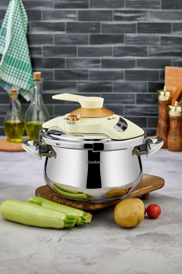 Steel Pressure Cooker – 5 Liters