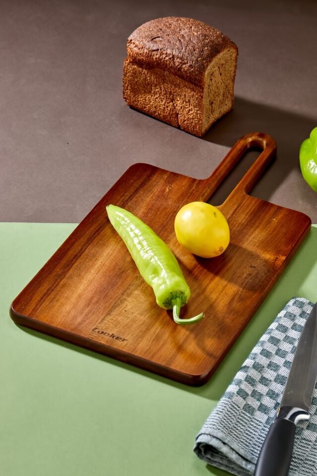 لوح تقطيع من خشب الأكاسيا الطبيعي 40×22 سم