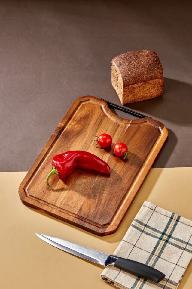 لوح تقطيع من خشب الأكاسيا الطبيعي 35×25 سم