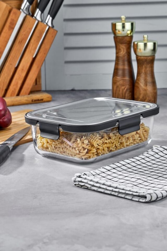 Glass Storage Container with Steel Lid – 1500 ml