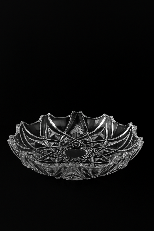 Kristal Desenli 32,5x32,5 cm Gondol Meyvelik Sunum Kasesi