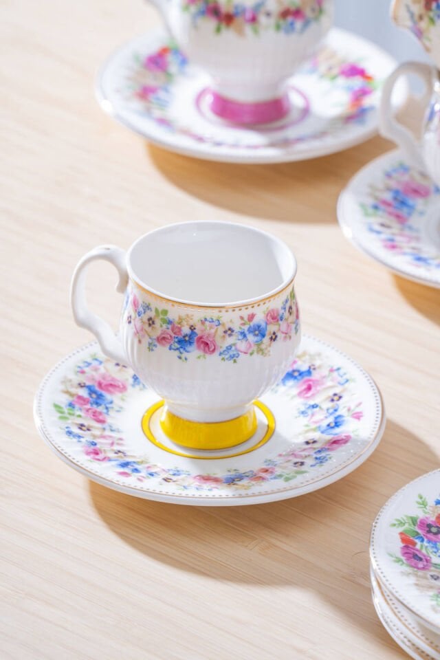 Despina 6 Kişilik Porselen Kahve Fincan Takımı – 90 ml