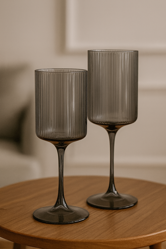 Luxe Aura 2’li Kristal Kesim Kahve Yanı Kadeh Bardak Seti – Işıltılı Modern Tasarım