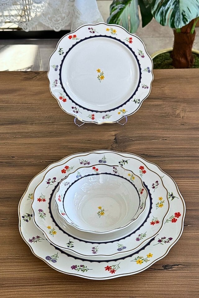 Flora Garden 24 Parça 6 Kişilik Porselen Yemek Takımı