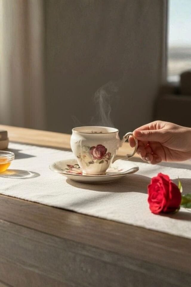 Rose 6'lı Kahve Fincan Takımı