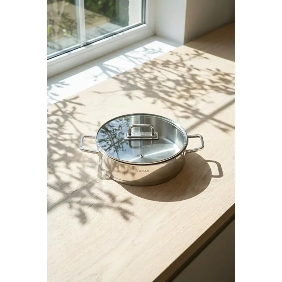 Karat 28 Cm Karnıyarık Çelik Tencere