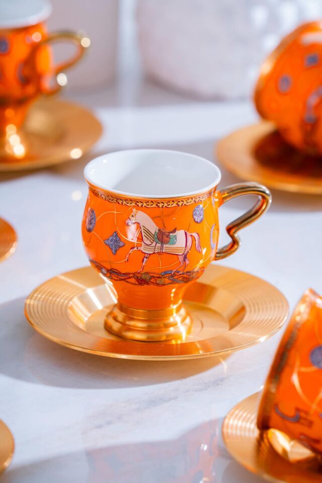 Passifolia 6 Kişilik Porselen Kahve Fincan Takımı 12 Parça - 90 ml