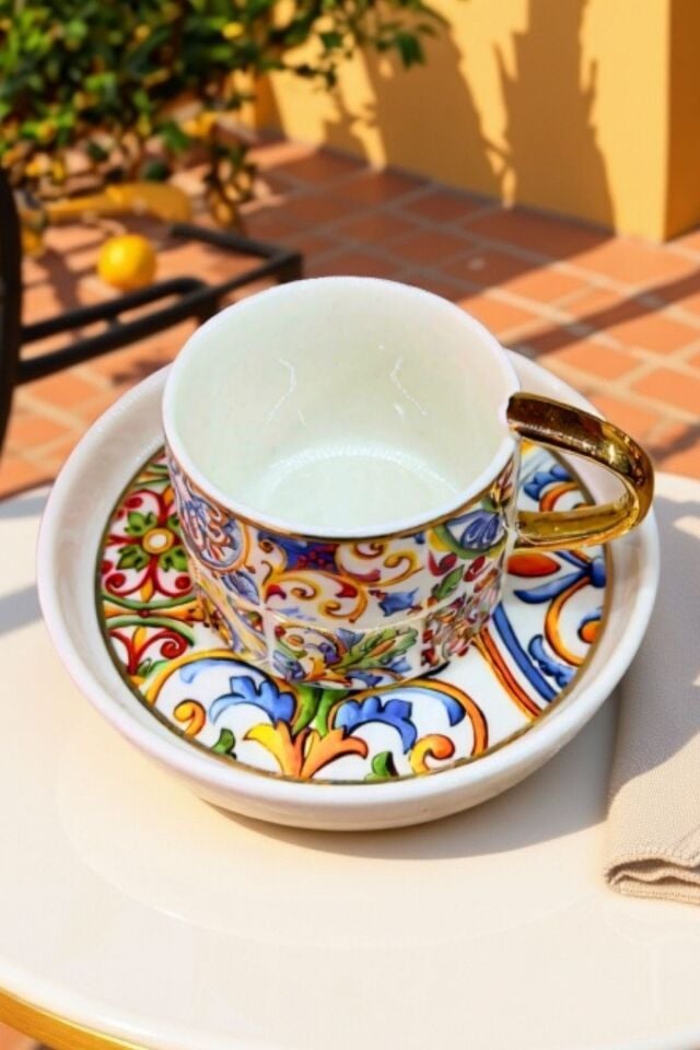 Ingrid Flower 6 Kişilik Kahve Fincanı Takımı - 90 ml